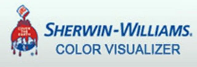 Sherwin-Williams logo: paint can pouring paint over a globe, with the company name and 